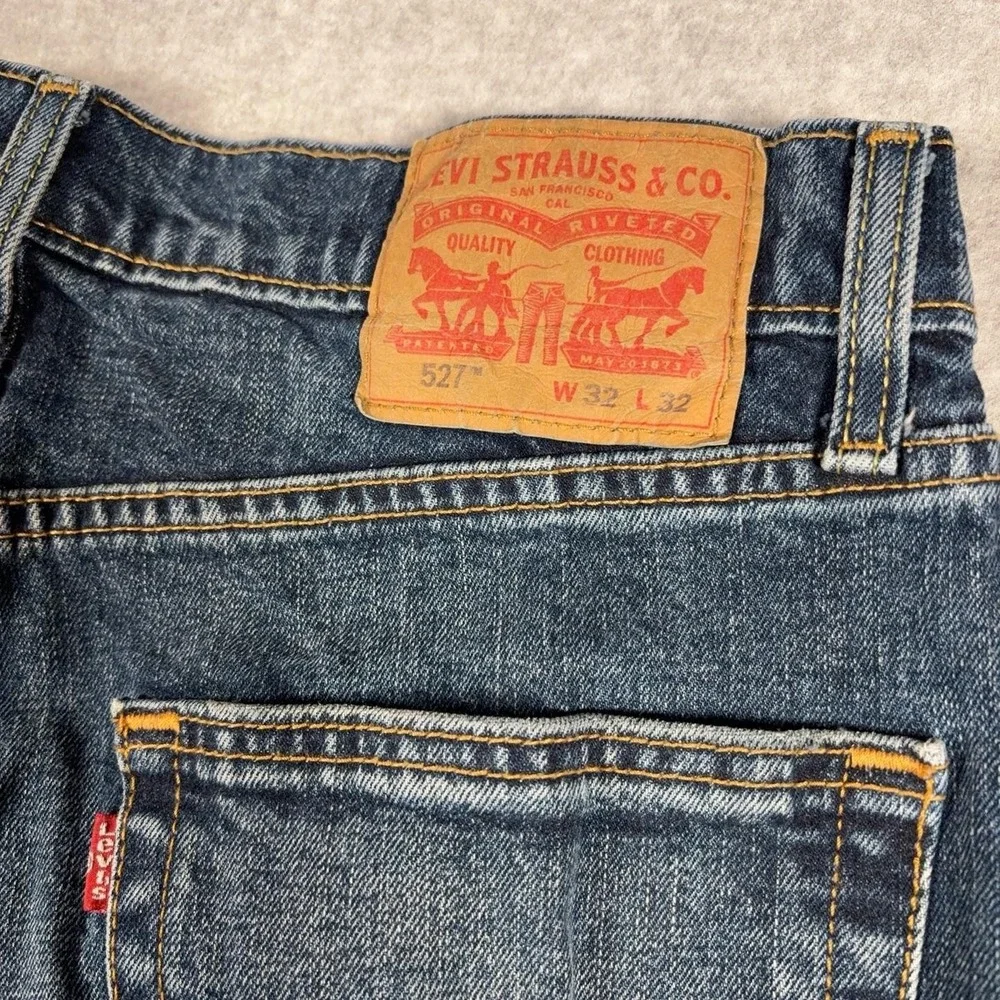 Levis 527 Jeans Mens 32x31 Blue Bootcut Medium Wash Denim WaterLess Pants